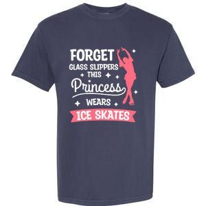 Forget Glass Slippers This Princess Wears Ice Skates Skating Garment-Dyed Heavyweight T-Shirt