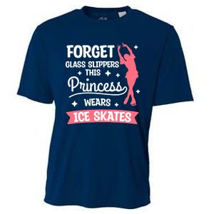 Forget Glass Slippers This Princess Wears Ice Skates Skating Cooling Performance Crew T-Shirt