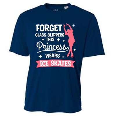 Forget Glass Slippers This Princess Wears Ice Skates Skating Cooling Performance Crew T-Shirt