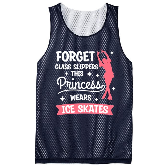 Forget Glass Slippers This Princess Wears Ice Skates Skating Mesh Reversible Basketball Jersey Tank