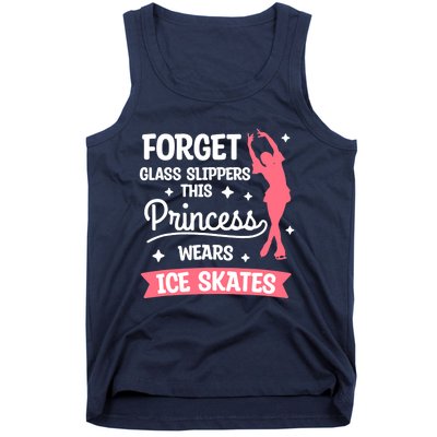 Forget Glass Slippers This Princess Wears Ice Skates Skating Tank Top