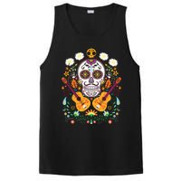 Flower Guitar Skull Day Of The Dead Gifts Mariachi PosiCharge Competitor Tank