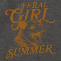 Feral Girl Summer Funny Vector Backpack