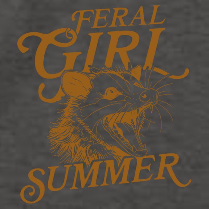 Feral Girl Summer Funny Vector Backpack