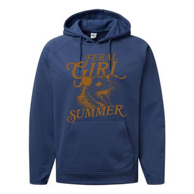 Feral Girl Summer Funny Performance Fleece Hoodie