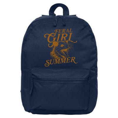 Feral Girl Summer Funny 16 in Basic Backpack