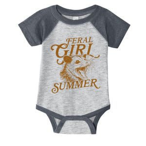 Feral Girl Summer Funny Infant Baby Jersey Bodysuit