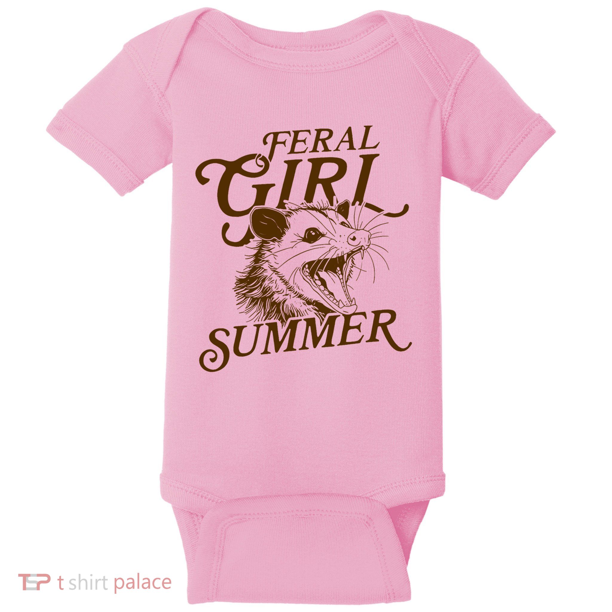 Feral Girl Summer Funny Baby Bodysuit