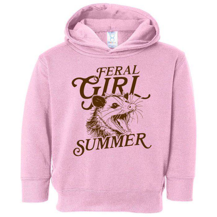 Feral Girl Summer Funny Toddler Hoodie