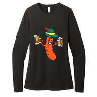 Funny German Sausage Oktoberfest Wurst Bavarian Womens CVC Long Sleeve Shirt