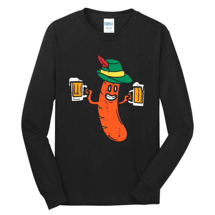 Funny German Sausage Oktoberfest Wurst Bavarian Tall Long Sleeve T-Shirt