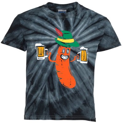 Funny German Sausage Oktoberfest Wurst Bavarian Kids Tie-Dye T-Shirt