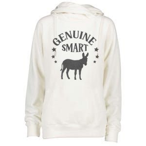 Funny Genuine Smart Ass Donkey Graphic Womens Funnel Neck Pullover Hood