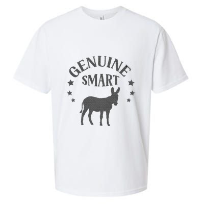 Funny Genuine Smart Ass Donkey Graphic Sueded Cloud Jersey T-Shirt