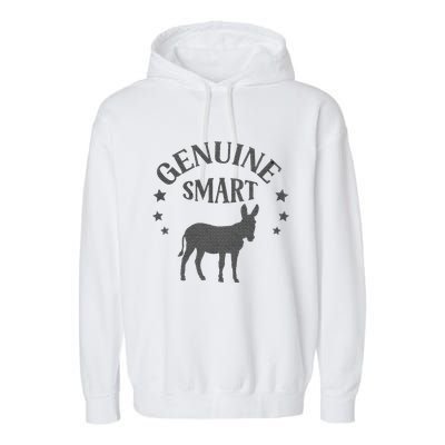 Funny Genuine Smart Ass Donkey Graphic Garment-Dyed Fleece Hoodie