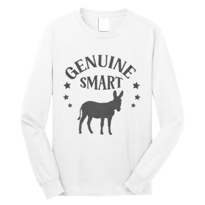 Funny Genuine Smart Ass Donkey Graphic Long Sleeve Shirt