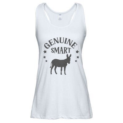 Funny Genuine Smart Ass Donkey Graphic Ladies Essential Flowy Tank