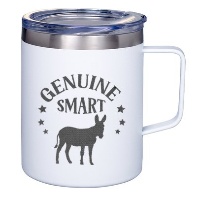 Funny Genuine Smart Ass Donkey Graphic 12oz Stainless Steel Coffee Mug