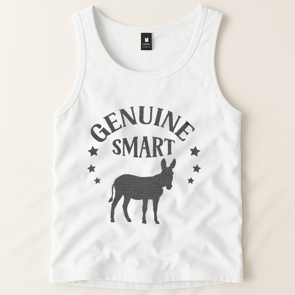 Funny Genuine Smart Ass Donkey Graphic Tank Top