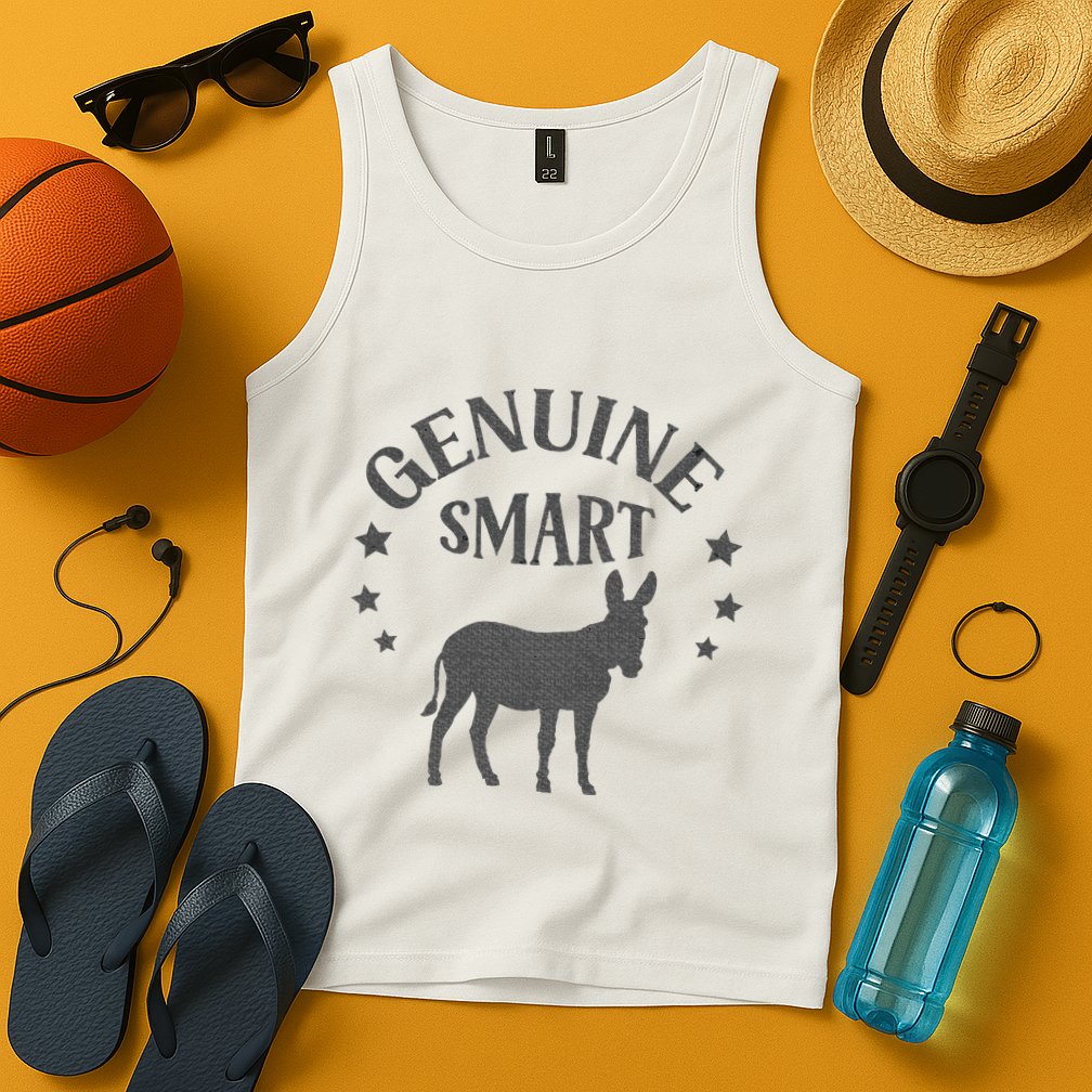 Funny Genuine Smart Ass Donkey Graphic Tank Top