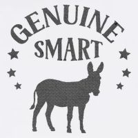 Funny Genuine Smart Ass Donkey Graphic Women's Crop Top Tee