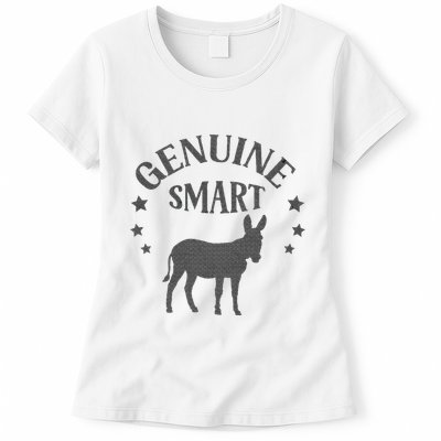 Funny Genuine Smart Ass Donkey Graphic Womens T-Shirt