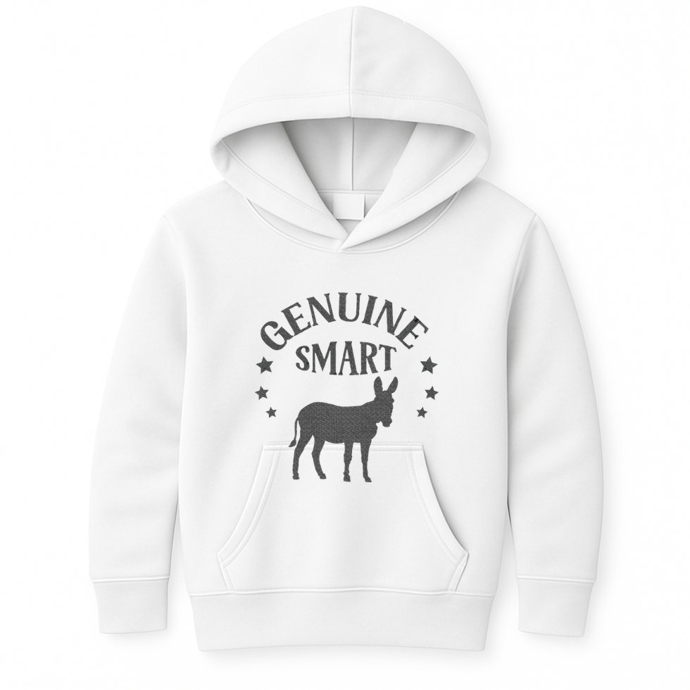 Funny Genuine Smart Ass Donkey Graphic Kids Hoodie