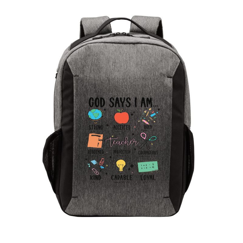 Funny God Says I Am Teacher Bible Verse Christian Teacher Teacher God Says Vector Backpack