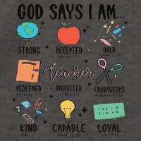 Funny God Says I Am Teacher Bible Verse Christian Teacher Teacher God Says Vector Backpack