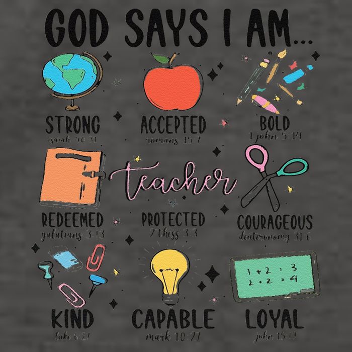 Funny God Says I Am Teacher Bible Verse Christian Teacher Teacher God Says Vector Backpack