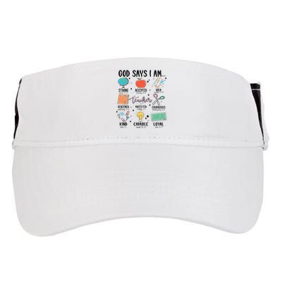 Funny God Says I Am Teacher Bible Verse Christian Teacher Teacher God Says Adult Drive Performance Visor