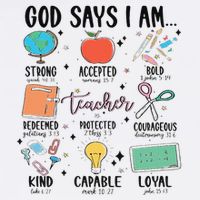 Funny God Says I Am Teacher Bible Verse Christian Teacher Teacher God Says Beanie