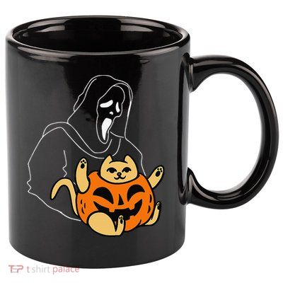 Funny Ghostface Scream Halloween 11oz C Handle Ceramic Mug