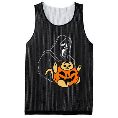 Funny Ghostface Scream Halloween Mesh Reversible Basketball Jersey Tank