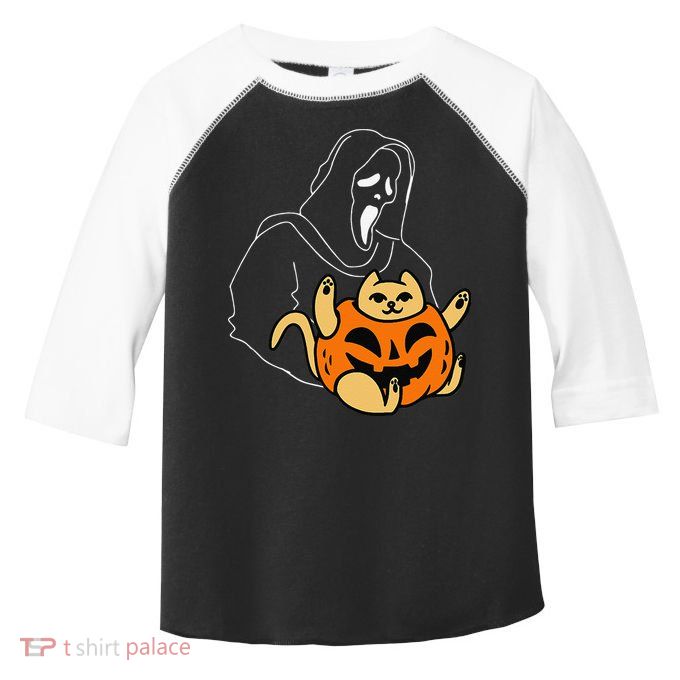 Funny Ghostface Scream Halloween Toddler Fine Jersey T-Shirt