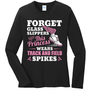 Forget Glass Slippers This Princess Wears Track And Field Ladies Long Sleeve Shirt