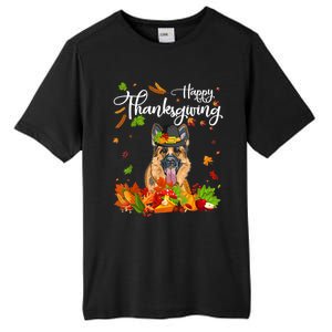 Fun Ger Shepherd Thanksgiving Autumn Dog Lover Cool Gift Tall Fusion ChromaSoft Performance T-Shirt