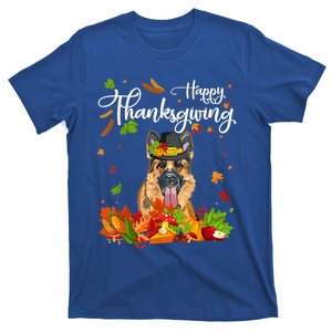 Fun Ger Shepherd Thanksgiving Autumn Dog Lover Cool Gift T-Shirt