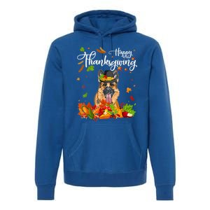 Fun Ger Shepherd Thanksgiving Autumn Dog Lover Cool Gift Premium Hoodie