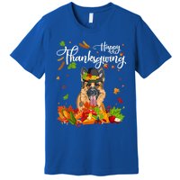 Fun Ger Shepherd Thanksgiving Autumn Dog Lover Cool Gift Premium T-Shirt