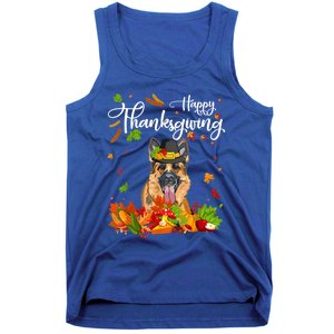 Fun Ger Shepherd Thanksgiving Autumn Dog Lover Cool Gift Tank Top