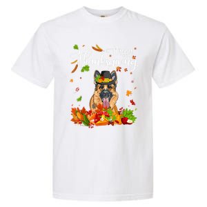 Fun Ger Shepherd Thanksgiving Autumn Dog Lover Cool Gift Garment-Dyed Heavyweight T-Shirt