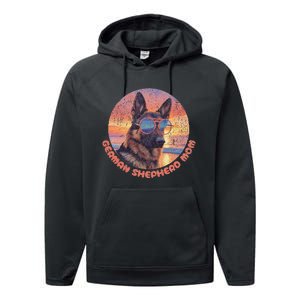 Funny German Shepherd Mom GSD Schäferhund Mom Mama Performance Fleece Hoodie