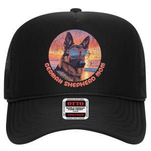 Funny German Shepherd Mom GSD Schäferhund Mom Mama High Crown Mesh Back Trucker Hat