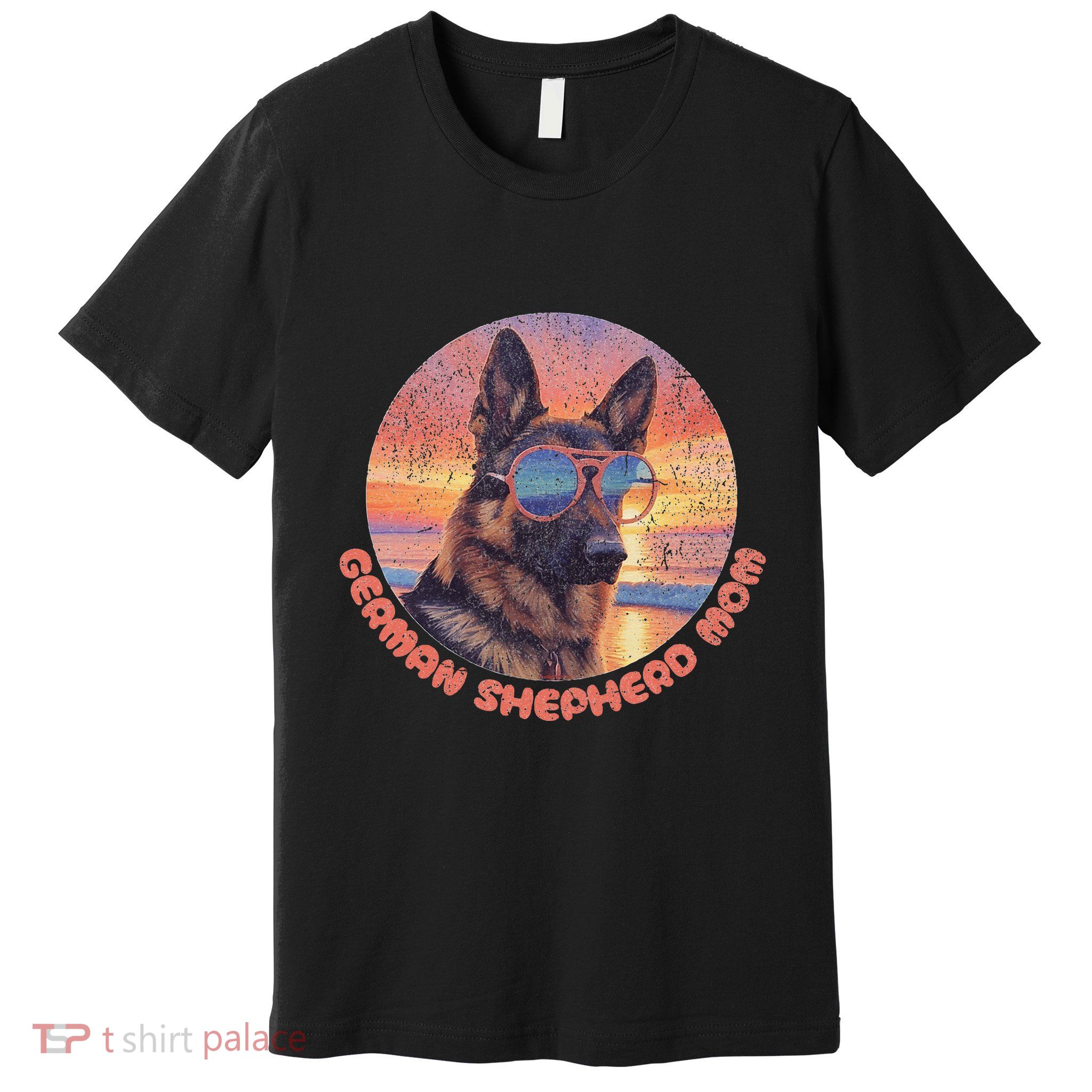 Funny German Shepherd Mom GSD Schäferhund Mom Mama Premium T-Shirt