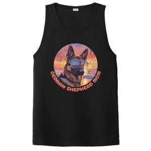 Funny German Shepherd Mom GSD Schäferhund Mom Mama PosiCharge Competitor Tank