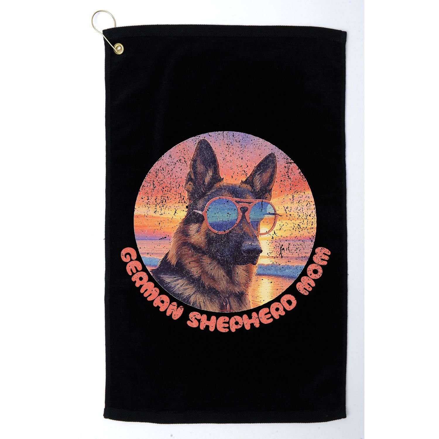 Funny German Shepherd Mom GSD Schäferhund Mom Mama Golf Towel