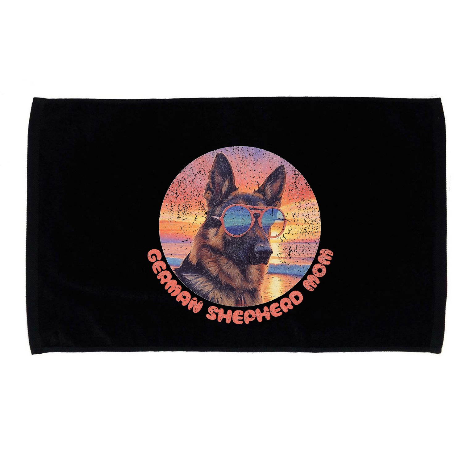 Funny German Shepherd Mom GSD Schäferhund Mom Mama Microfiber Hand Towel