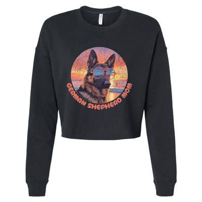 Funny German Shepherd Mom GSD Schäferhund Mom Mama Cropped Pullover Crew