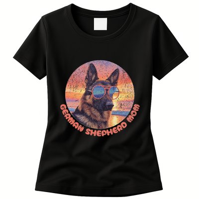 Funny German Shepherd Mom GSD Schäferhund Mom Mama Womens T-Shirt